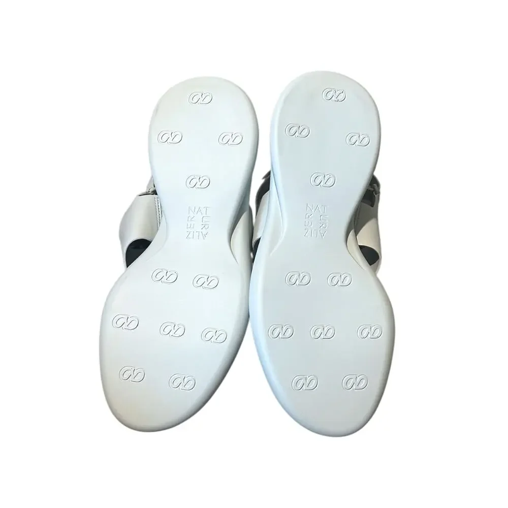 Naturalizer New Women's Lillian Round Toe Slingback Sandals Size 8.5W Mist Grey